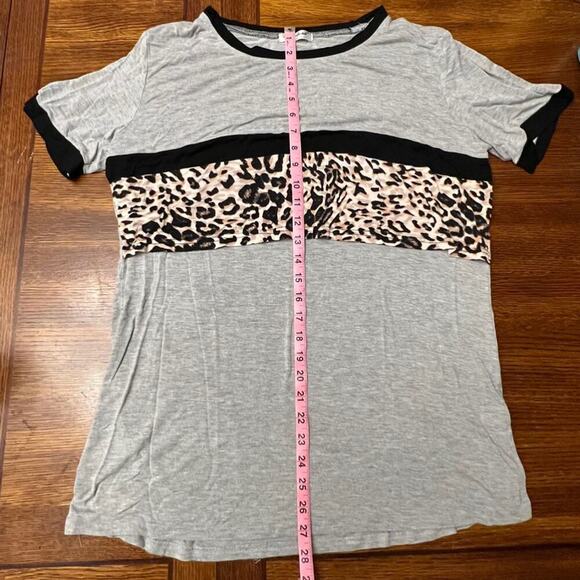 Bearsland Women’s Maternity Nursing Top Short Sleeve Patchwork Breastfeeding Tee - Picture 13 of 13